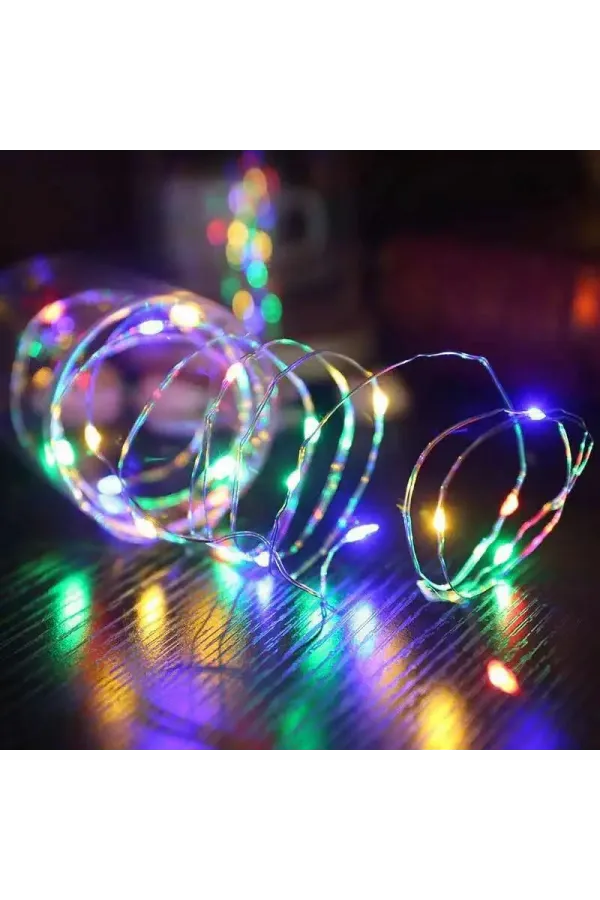 Gd968 Şerit Pilli Aydınlatma 10 Metre 100 Adet Rgb Peri Led Gd968 Şerit Pilli Aydınlatma 10 Metre 100 Adet Rgb Peri Led