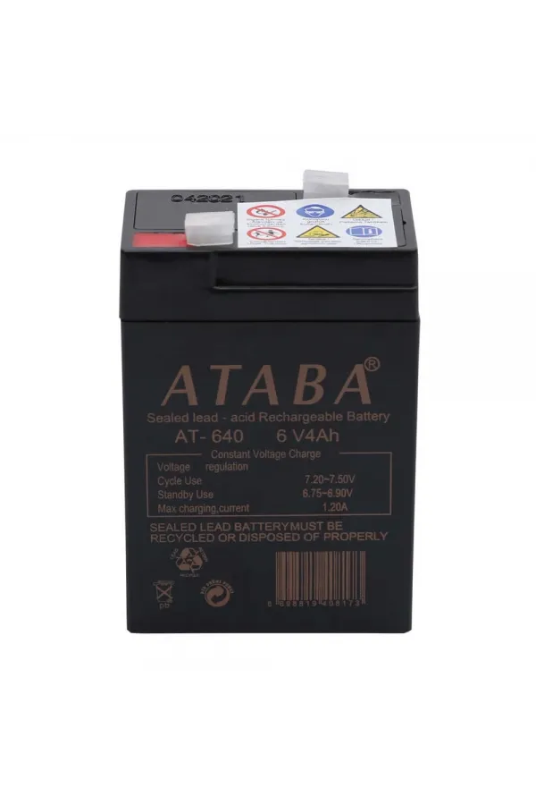 Ataba At-640 6v 4ah Işıldak Aküsü Ataba At-640 6v 4ah Işıldak Aküsü