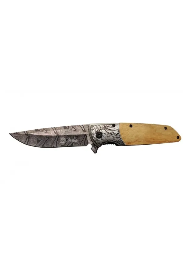 A2150c Kahve Kamp Çakısı 21cm- Manuel, Ahşap İşlemeli Sap,kemerlikli A2150c Kahve Kamp Çakısı 21cm- Manuel, Ahşap İşlemeli Sap,kemerlikli