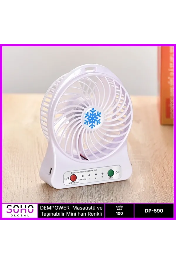 Masaüstü Taşınabilir 3 Kademeli Fan Masaüstü Taşınabilir 3 Kademeli Fan