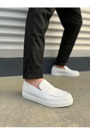 JY180 Estilo X Bağcıksız Cilt Erkek Günlük Spor Klasik Ayakkabı CBT - Beyaz JY180 Estilo X Bağcıksız Cilt Erkek Günlük Spor Klasik Ayakkabı CBT - Beyaz