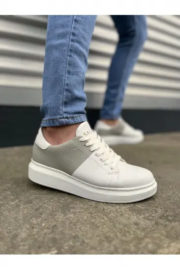 JY151 Boost Bağcıklı Cilt Süet Erkek Günlük Sneaker Ayakkabı CSBT - Beyaz/Gri JY151 Boost Bağcıklı Cilt Süet Erkek Günlük Sneaker Ayakkabı CSBT - Beyaz/Gri