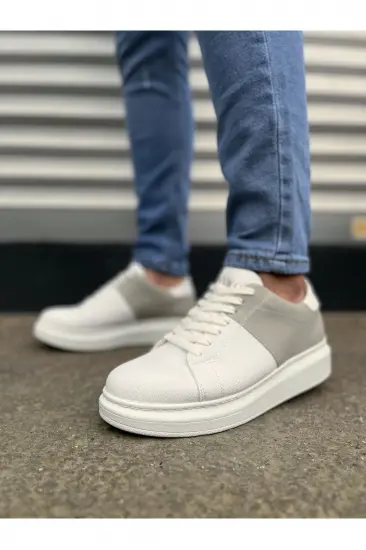 JY151 Boost Bağcıklı Cilt Süet Erkek Günlük Sneaker Ayakkabı CSBT - Beyaz/Gri JY151 Boost Bağcıklı Cilt Süet Erkek Günlük Sneaker Ayakkabı CSBT - Beyaz/Gri