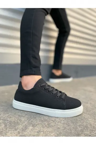 JY122 Mode Bağcıklı Süet Erkek Günlük Sneaker Ayakkabı SBT - Siyah JY122 Mode Bağcıklı Süet Erkek Günlük Sneaker Ayakkabı SBT - Siyah