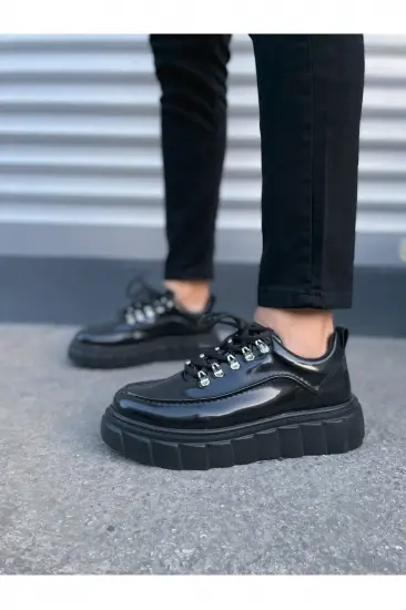 JY010 Cloud Bağcıklı Rugan Erkek Günlük Sneaker Ayakkabı RST - Siyah JY010 Cloud Bağcıklı Rugan Erkek Günlük Sneaker Ayakkabı RST - Siyah