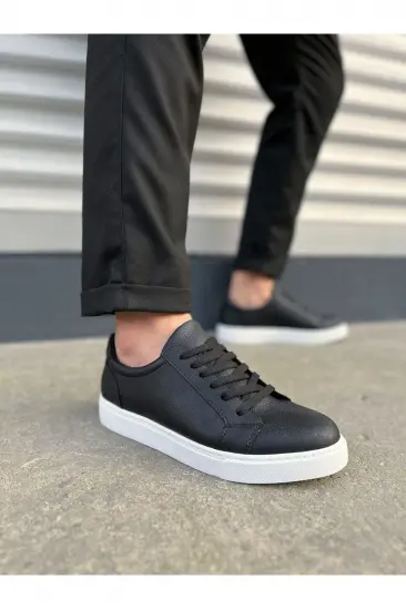 JY165 Elite Bağcıklı Cilt Erkek Günlük Sneaker Ayakkabı CBT - Siyah JY165 Elite Bağcıklı Cilt Erkek Günlük Sneaker Ayakkabı CBT - Siyah