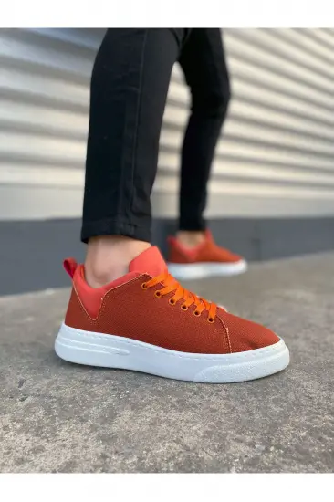 JY204 Flex Bağcıklı Keten Kumaş Erkek Günlük Sneaker Ayakkabı KBT - Turuncu JY204 Flex Bağcıklı Keten Kumaş Erkek Günlük Sneaker Ayakkabı KBT - Turuncu