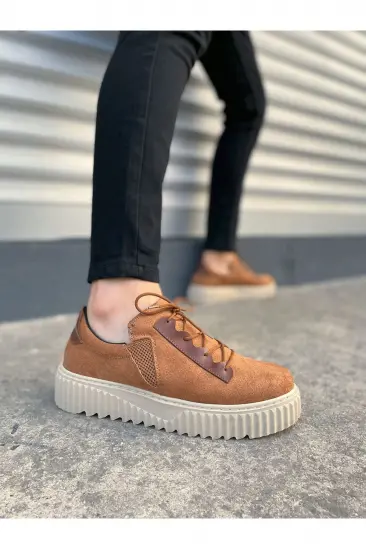 JY502 Bold Bağcıklı Süet Erkek Günlük Sneaker Ayakkabı SKT - Taba JY502 Bold Bağcıklı Süet Erkek Günlük Sneaker Ayakkabı SKT - Taba