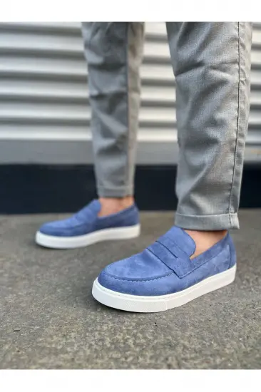 JY180 Estilo X Bağcıksız Süet Erkek Günlük Spor Klasik Ayakkabı SBT - Mavi JY180 Estilo X Bağcıksız Süet Erkek Günlük Spor Klasik Ayakkabı SBT - Mavi