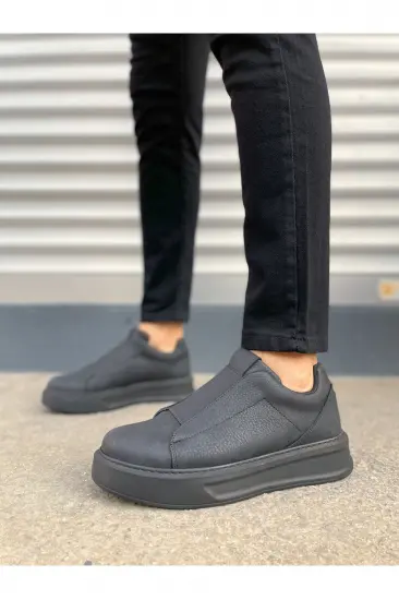 JY007 Alba Bağcıksız Cilt Erkek Günlük Sneaker Ayakkabı CST Siyah JY007 Alba Bağcıksız Cilt Erkek Günlük Sneaker Ayakkabı CST Siyah