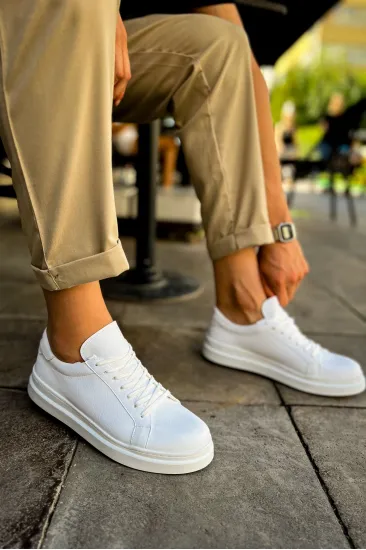 MN979 - Santoni CRT Spor Erkek Ayakkabı BEYAZ MN979 - Santoni CRT Spor Erkek Ayakkabı BEYAZ