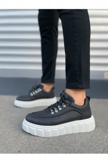 JY010 Cloud Bağcıklı Cilt Erkek Günlük Sneaker Ayakkabı CBT - Siyah JY010 Cloud Bağcıklı Cilt Erkek Günlük Sneaker Ayakkabı CBT - Siyah