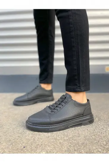 JY0535 Prime Bağcıklı Cilt Erkek Günlük Sneaker Ayakkabı CST - Siyah JY0535 Prime Bağcıklı Cilt Erkek Günlük Sneaker Ayakkabı CST - Siyah