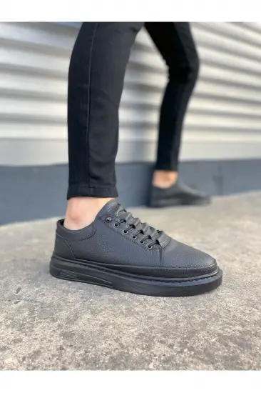 JY0535 Prime Bağcıklı Cilt Erkek Günlük Sneaker Ayakkabı CST - Siyah JY0535 Prime Bağcıklı Cilt Erkek Günlük Sneaker Ayakkabı CST - Siyah