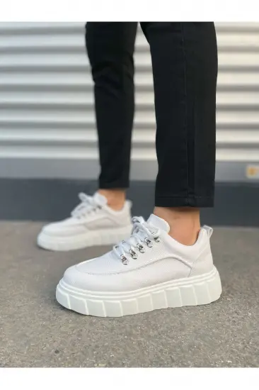 JY010 Cloud Bağcıklı Cilt Erkek Günlük Sneaker Ayakkabı CBT - Beyaz JY010 Cloud Bağcıklı Cilt Erkek Günlük Sneaker Ayakkabı CBT - Beyaz