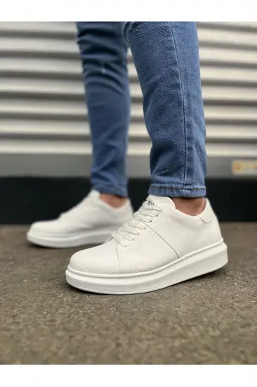 JY151 Boost Bağcıklı Cilt Erkek Günlük Sneaker Ayakkabı CBT - Beyaz JY151 Boost Bağcıklı Cilt Erkek Günlük Sneaker Ayakkabı CBT - Beyaz