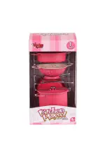 ATF-683G-6 Raflı Pembe Emaye Tencere Tava Seti 7 Parça -Vardem ATF-683G-6 Raflı Pembe Emaye Tencere Tava Seti 7 Parça -Vardem