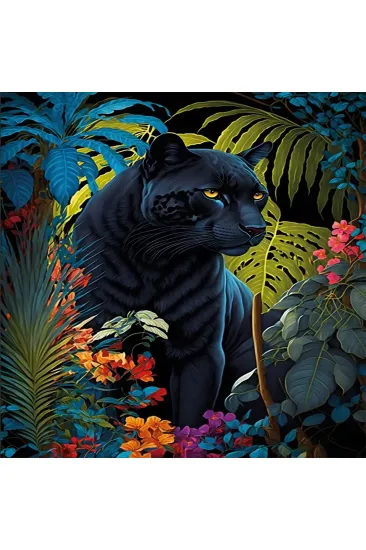 20071 PUZZLE 500 Black Panther With a Tropical