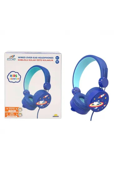 S02002604 -SUN-GLE-ECH-KULAKLIK MİKROFONLU KABLOLU UZAY RESİMLİ MV.