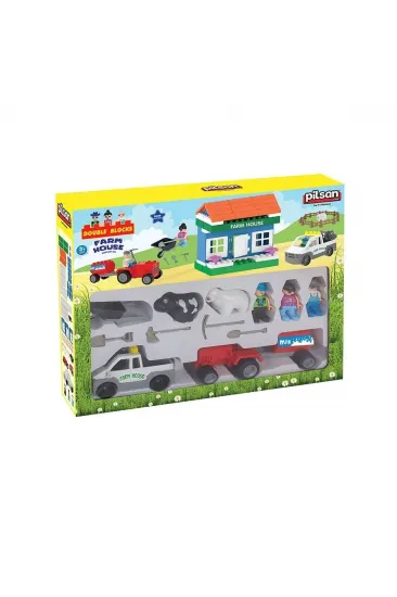 03 615 Double Blocks Çiftlik Seti -Pilsan
