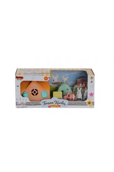 ENF-39190 SEVİMLİ TAVŞANLAR VE KAYDIRAKLI EVİ