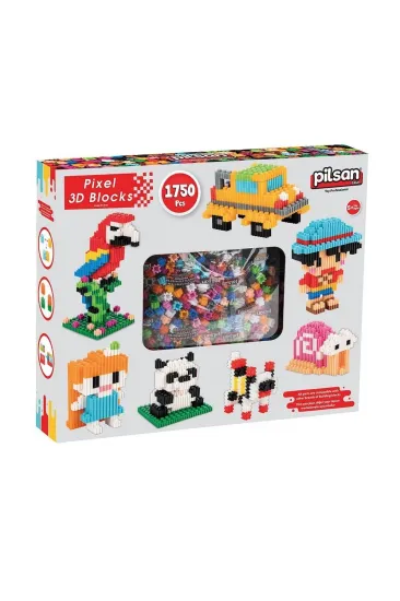 03 616 Pixel 3D Bloklar 1750 Parça -Pilsan Oyuncak 03 616 Pixel 3D Bloklar 1750 Parça -Pilsan Oyuncak