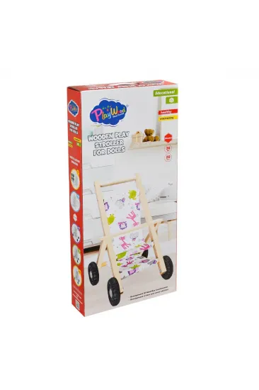 ONY-386 Ahşap Oyuncak Bebek Arabası -Onyıl ONY-386 Ahşap Oyuncak Bebek Arabası -Onyıl