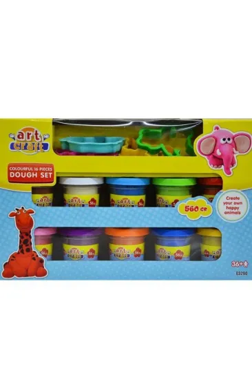 03290 Art Craft 16 parça HAMUR SETİ-RENGARENK / 560 gr 03290 Art Craft 16 parça HAMUR SETİ-RENGARENK / 560 gr
