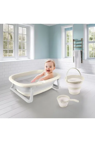 7271 Katlanabilir Banyo Seti 3lü Bej 7271 Katlanabilir Banyo Seti 3lü Bej