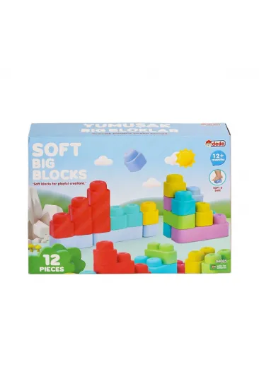 04005 Yumuşak Big Bloklar 12 Parça -Dede 04005 Yumuşak Big Bloklar 12 Parça -Dede