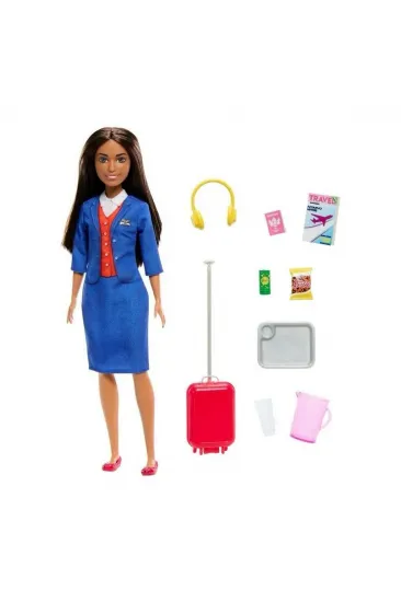 HYT60 Barbie Hostes Bebek ve Aksesuarları HYT60 Barbie Hostes Bebek ve Aksesuarları