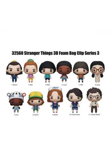 MONO32560 Monogram Stranger Things Klipsli Figür Seri 3 display MONO32560 Monogram Stranger Things Klipsli Figür Seri 3 display