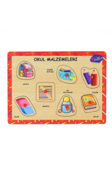 ONY-196-197 Ahşap Tutmalı Okul Malzemeleri -Onyıl Oyuncak ONY-196-197 Ahşap Tutmalı Okul Malzemeleri -Onyıl Oyuncak