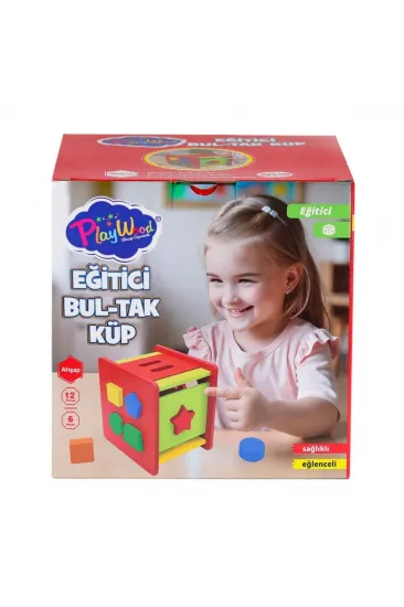 ONY-411 Ahşap Eğitici Bultak Küp -Onyıl Oyuncak ONY-411 Ahşap Eğitici Bultak Küp -Onyıl Oyuncak
