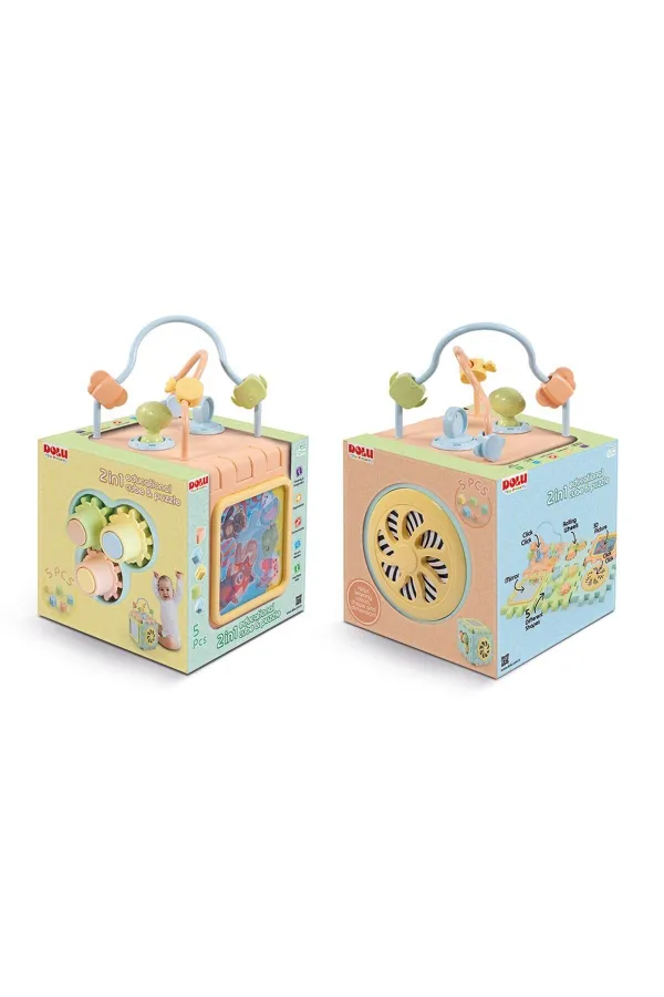 5192 Eğitici Küp ve Puzzle 2IN1 -Dolu Oyuncak