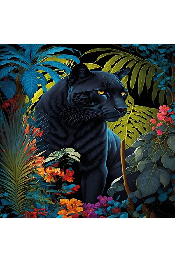 20071 PUZZLE 500 Black Panther With a Tropical
