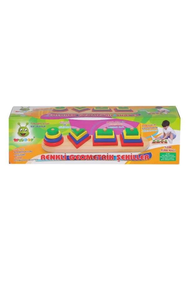 KR006 Woodoy Renkli Geometrik Şekiller -Karsan Oyuncak KR006 Woodoy Renkli Geometrik Şekiller -Karsan Oyuncak