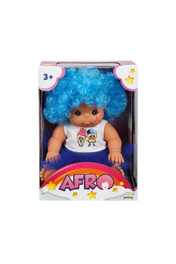 20040 Afro Kıvırcık Saçlı Bebek 23 cm -Sunman