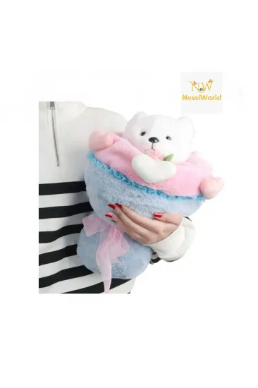 Sevgi Buketi Peluş Ayıcıklı Peluş Çiçek Buketi 40 cm Sevgi Buketi Peluş Ayıcıklı Peluş Çiçek Buketi 40 cm