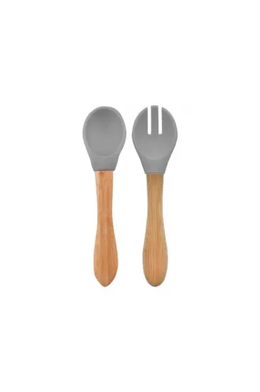 Mama Kaşığı ve Çatal Seti Powder Grey Mama Kaşığı ve Çatal Seti Powder Grey