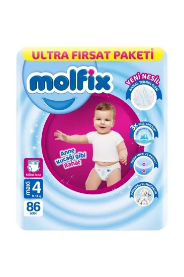 Külot Bez Ultra Fırsat Paketi 4 Beden 9-14 Kg 86 Adet Külot Bez Ultra Fırsat Paketi 4 Beden 9-14 Kg 86 Adet