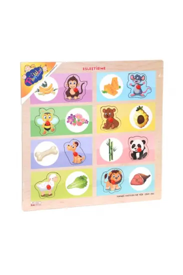 ONY-360-361 Ahşap Tutmalı Eşleştirme - Hangi Hayvan Ne Yer ONY-360-361 Ahşap Tutmalı Eşleştirme - Hangi Hayvan Ne Yer