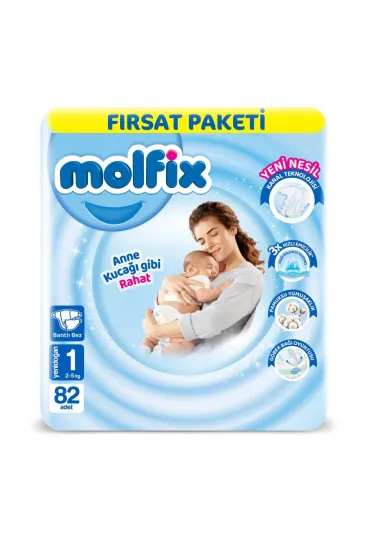 Bebek Bezi Fırsat Paketi 1 Beden 2-5 Kg 82 Adet Bebek Bezi Fırsat Paketi 1 Beden 2-5 Kg 82 Adet