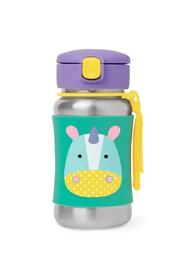 Zoo Pipetli Paslanmaz Çelik Suluk 350 ml Unicorn Zoo Pipetli Paslanmaz Çelik Suluk 350 ml Unicorn