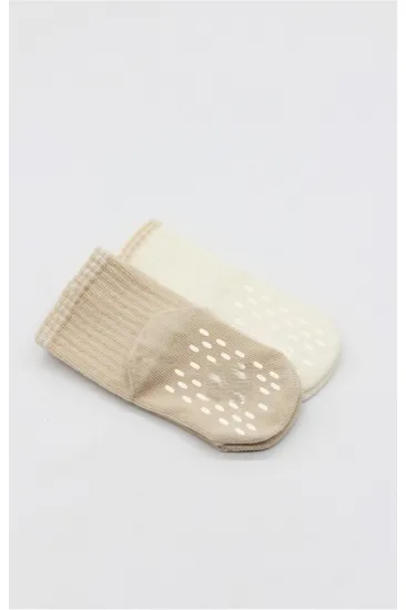 Çemberli Basic Penye Kaymaz Soket Çorap 2li 10146 Bej Çemberli Basic Penye Kaymaz Soket Çorap 2li 10146 Bej