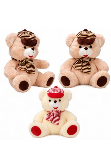 1001521 PELUŞ AYI OTURAN ŞAPKALI ATKILI 50CM 2R (adet fiyatıdır) 1001521 PELUŞ AYI OTURAN ŞAPKALI ATKILI 50CM 2R (adet fiyatıdır)