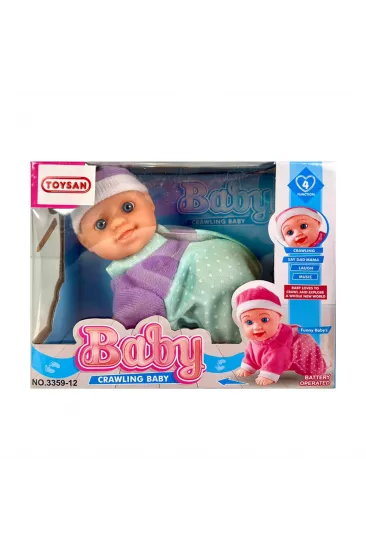 Pilli Emekleyen Sesli Bebek