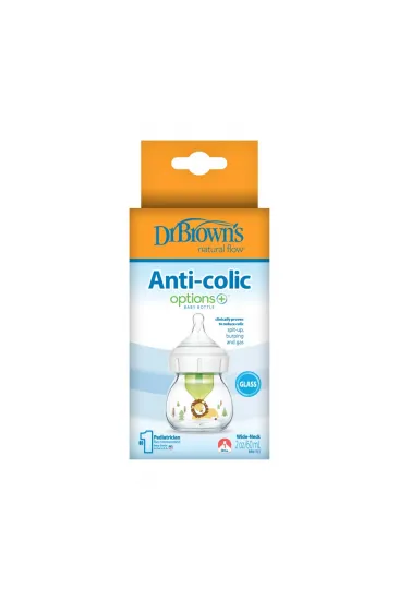 Geniş Ağız Anti Kolik Options+ Cam Biberon 60 ml Geniş Ağız Anti Kolik Options+ Cam Biberon 60 ml