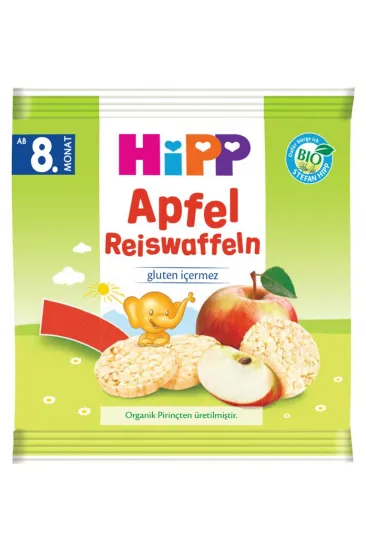 Organik Elmalı Pirinçli Bebek Gofreti 30 Gr Organik Elmalı Pirinçli Bebek Gofreti 30 Gr