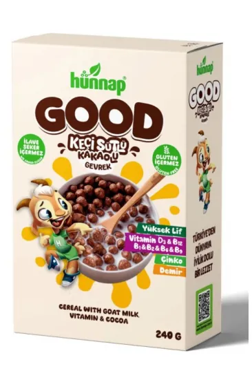 Keçi Sütlü Kakao ve Vitamıin Tahıllı Glutensiz Gevrek 240 Gr Keçi Sütlü Kakao ve Vitamıin Tahıllı Glutensiz Gevrek 240 Gr